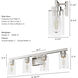 Hartland 4 Light 31 inch Brushed Nickel Vanity Light Wall Light, Large