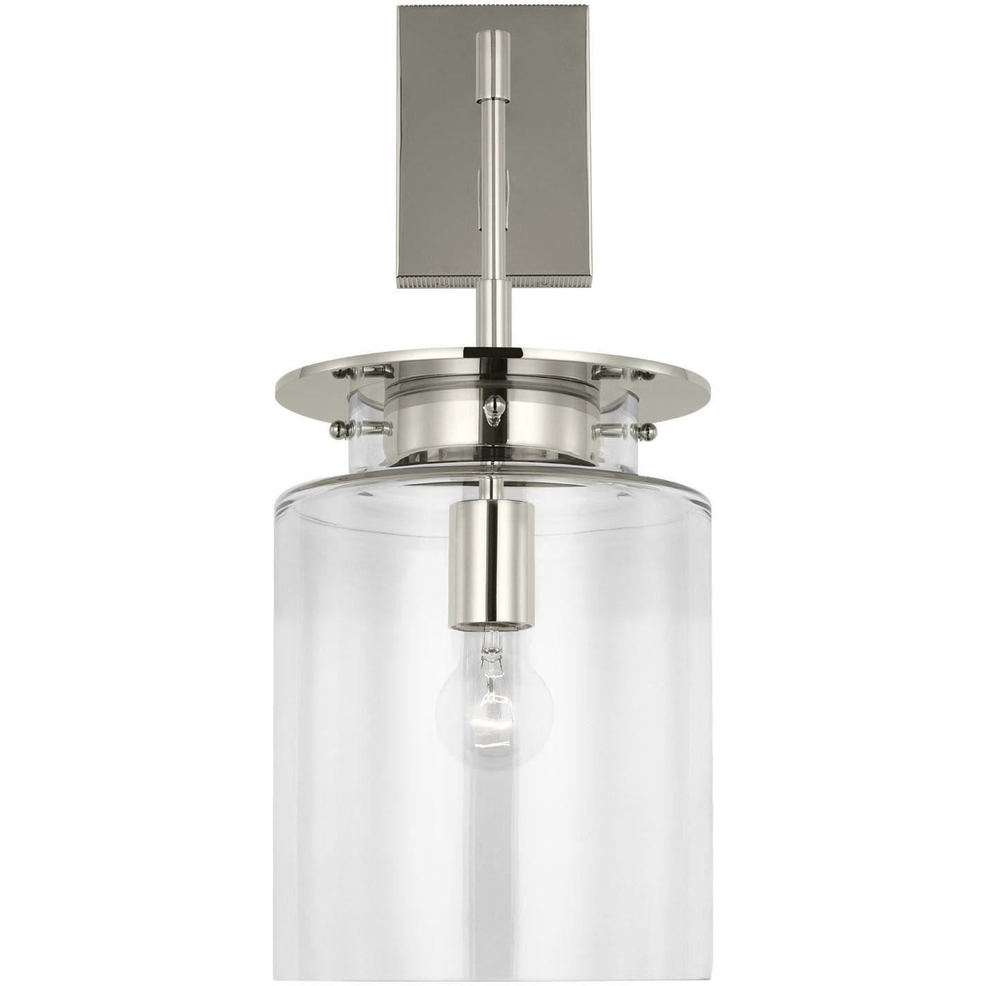 Ray Booth Elias LED 9 inch Polished Nickel Sconce Wall Light