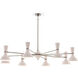 Clare 8 Light 57 inch Polished Nickel Chandelier Ceiling Light in Rose Water