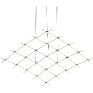 Constellation LED 122 inch Satin Nickel Pendant Ceiling Light in Clear Faceted