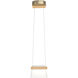 Cowbell LED 6.3 inch Soft Gold Mini Pendant Ceiling Light in Clear