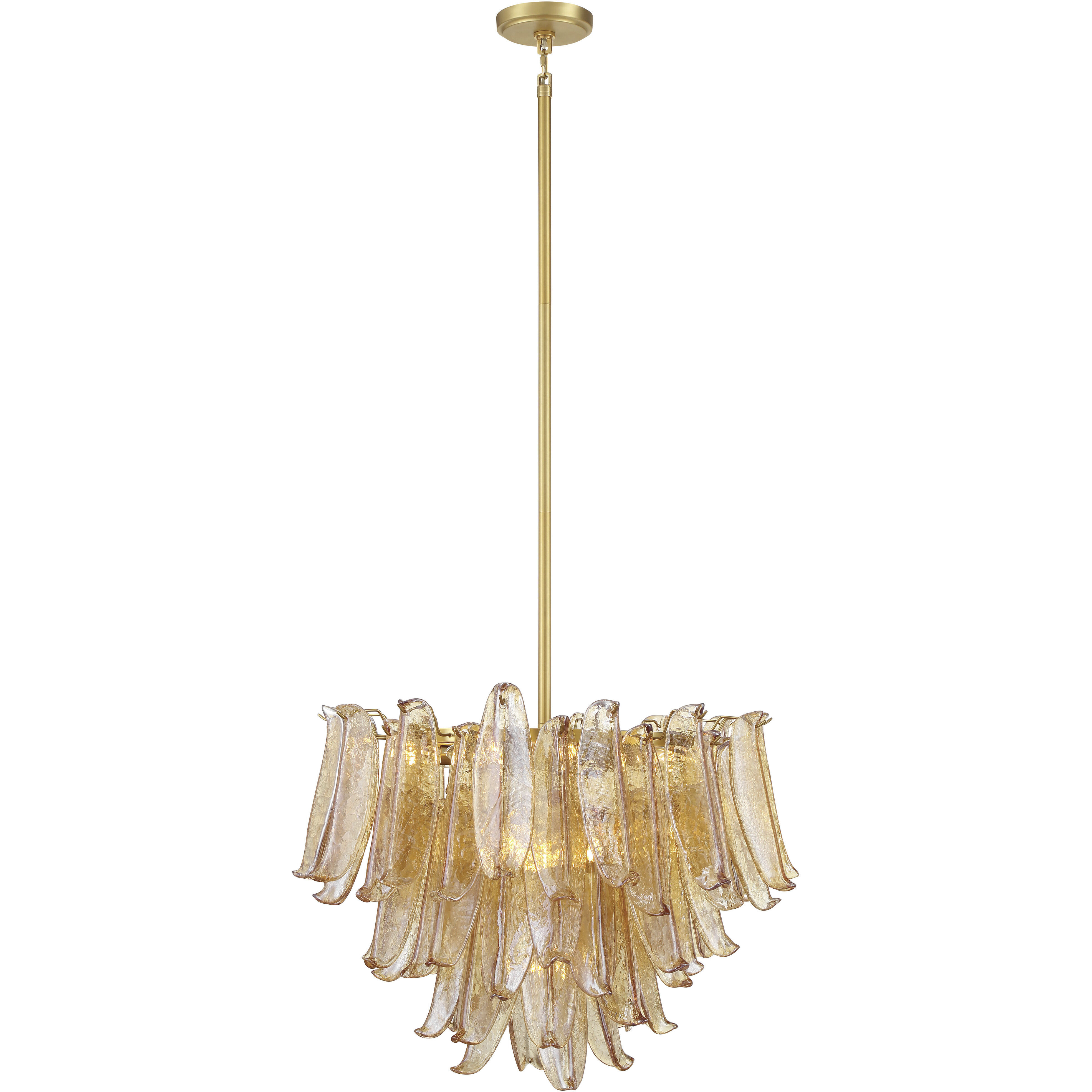 Regent 13 Light 28.25 inch Legacy Brass Chandelier Ceiling Light in Amber Crackled Glass