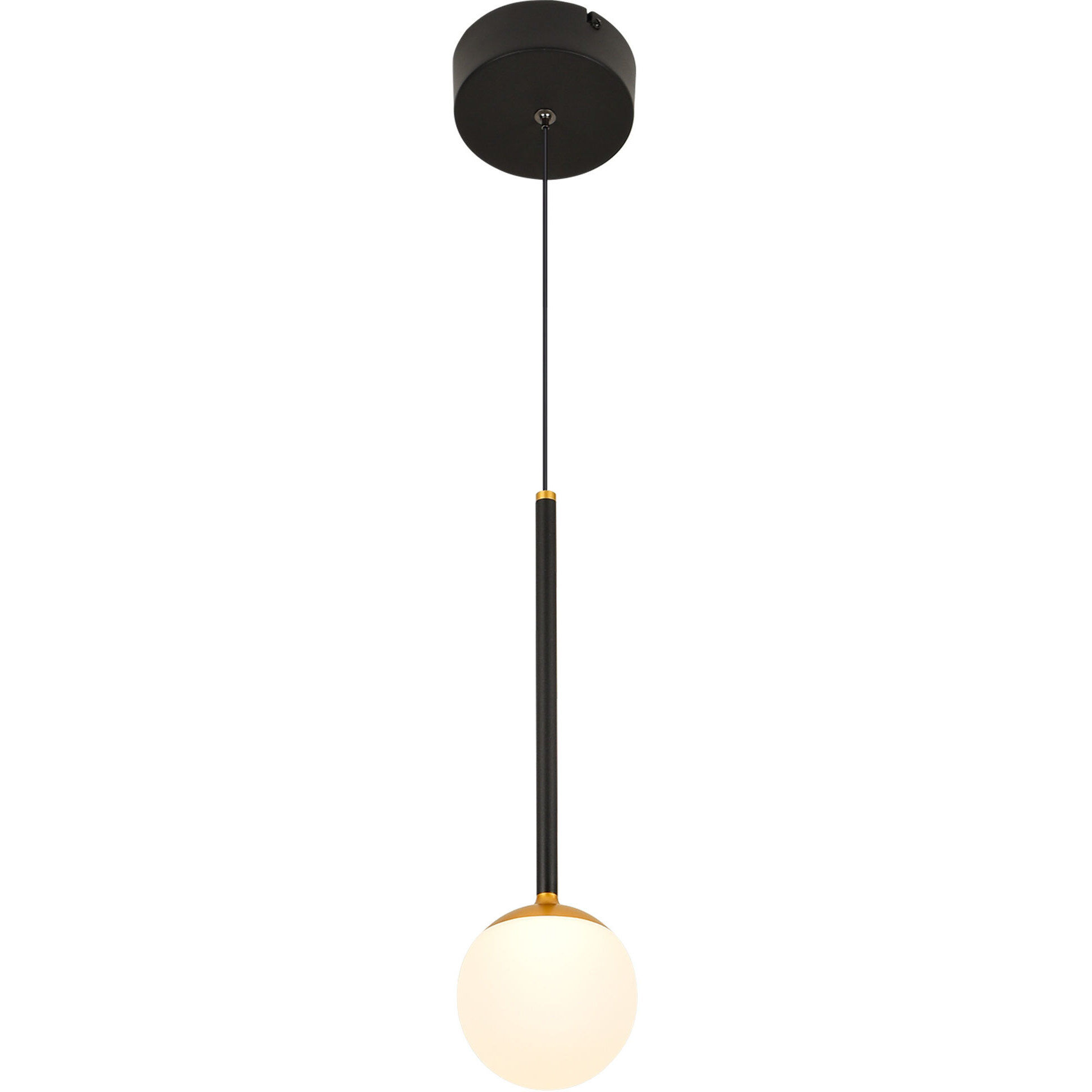Capri 4.75 inch Black/Gold Pendant Ceiling Light