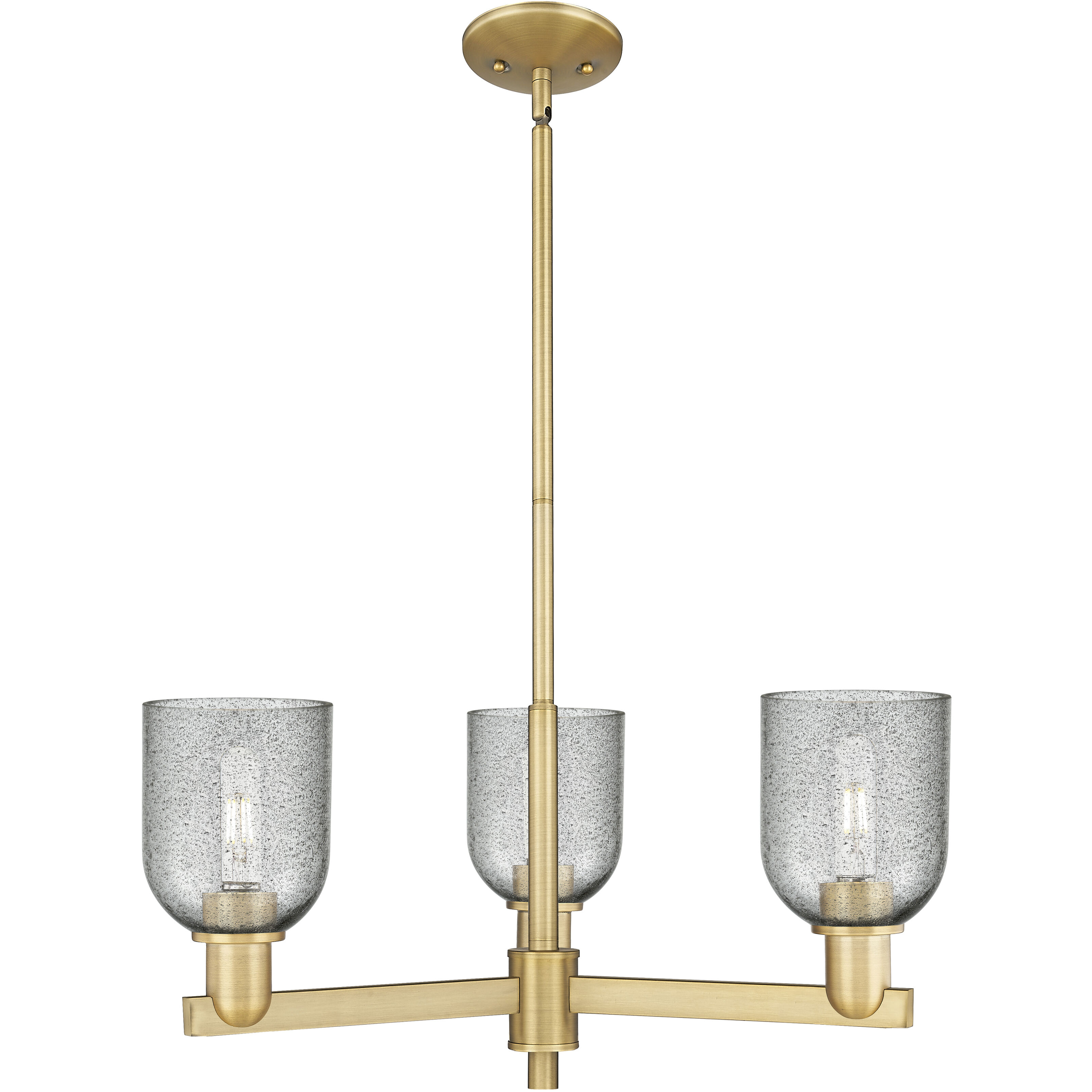 Arcadia Caledonia 3 Light 26.75 inch Brushed Brass Chandelier Ceiling Light
