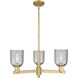 Arcadia Caledonia 3 Light 26.75 inch Brushed Brass Chandelier Ceiling Light