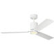 Cleancut 54 inch Matte White with Matte White ABS Blades Indoor/Outdoor Smart Ceiling Fan
