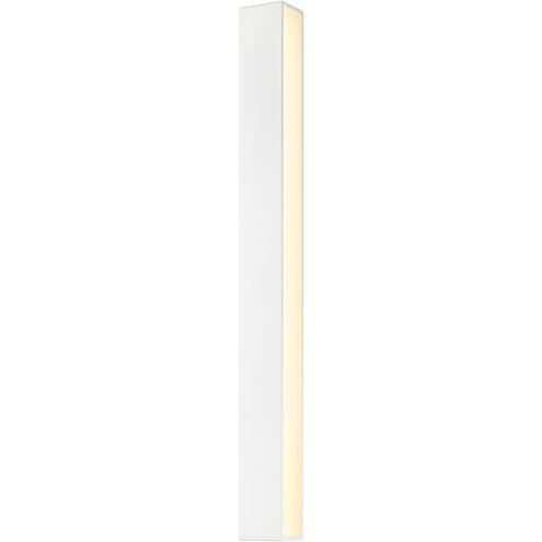 Sideways LED 36 inch Textured White Indoor-Outdoor Sconce, Inside-Out