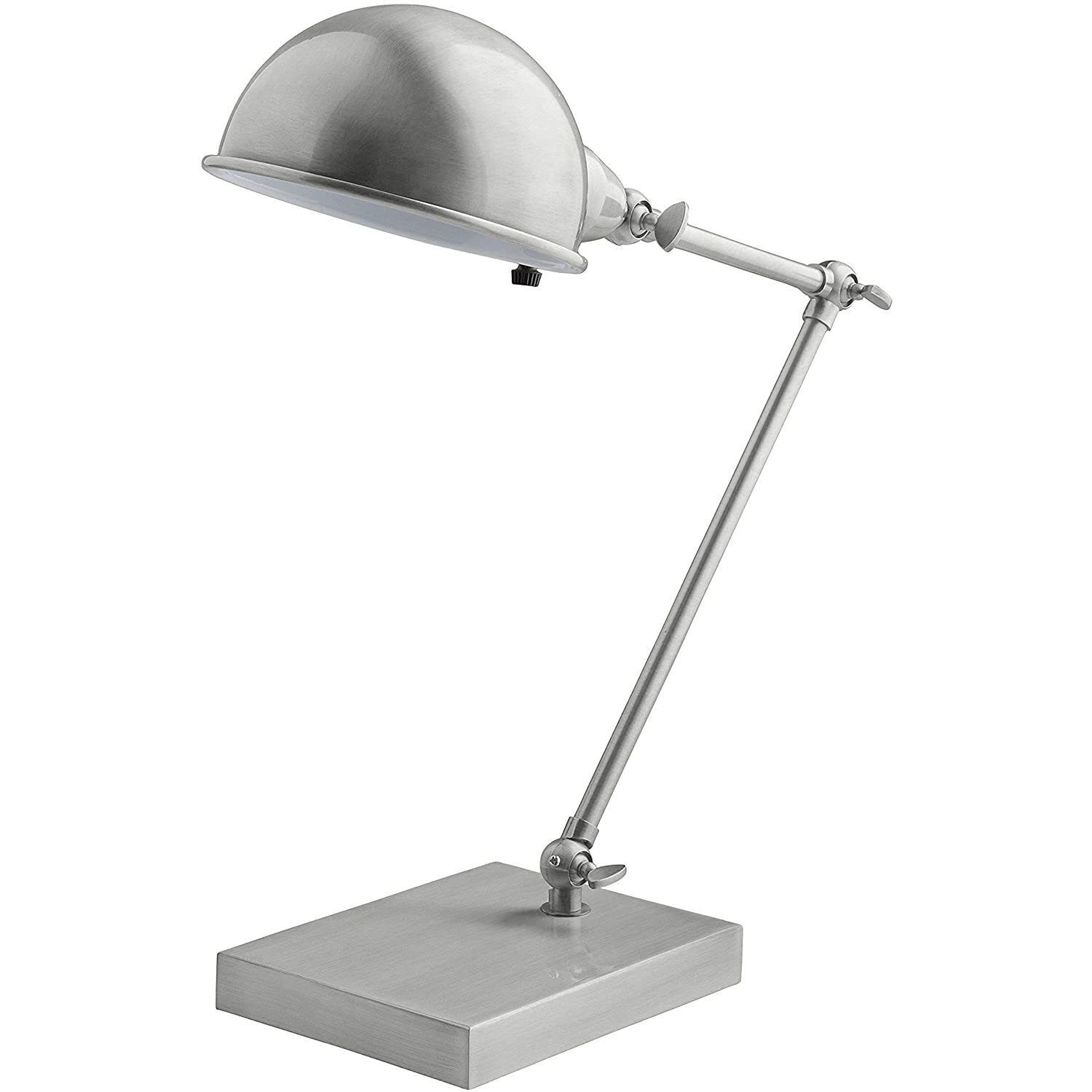 Sophia 17 inch 40 watt Brushed Steel Desk Lamp Portable Light