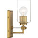 Binsly 1 Light 4.5 inch Aged Brass Bath Vanity Wall Light
