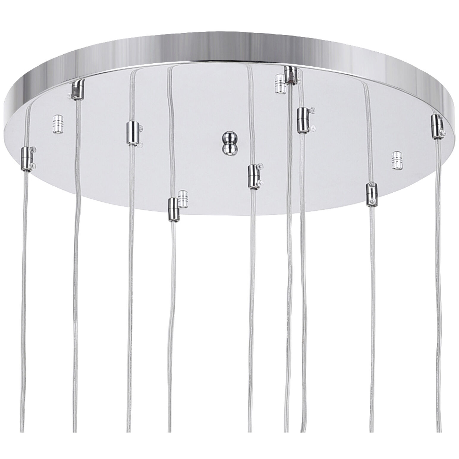 Extended 9 Light 20 inch Chrome Multi Light Pendant Ceiling Light