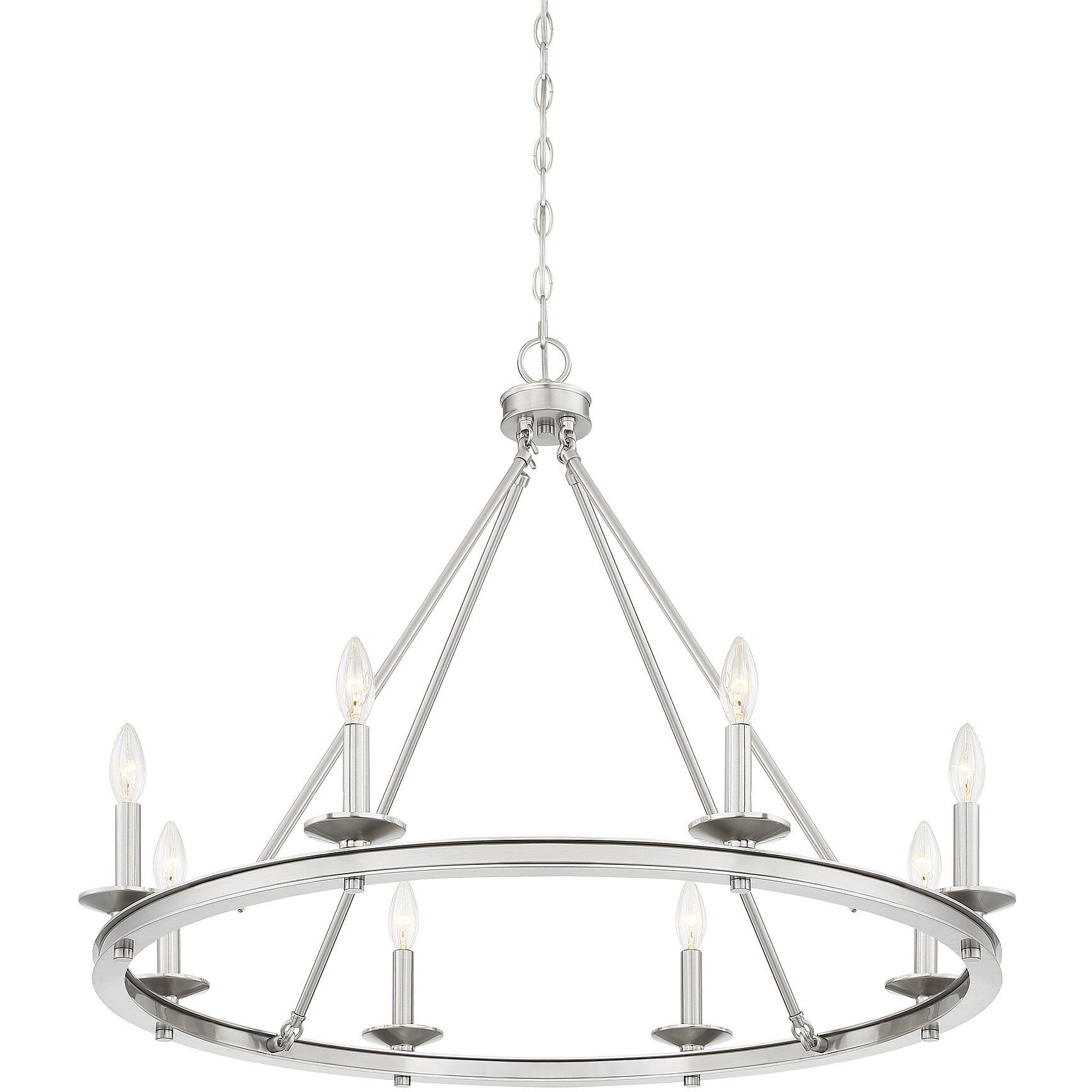 Middleton 8 Light 33 inch Satin Nickel Chandelier Ceiling Light, Essentials