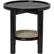 Hide Away 19.5 X 19.5 inch Charcoal Black Side Table