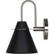 Talia 1 Light 9 inch Brushed Nickel/Matte Black Vanity Light Wall Light