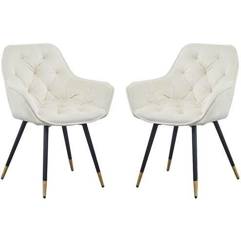 Luppino White Dining Chair 2 piece set 