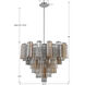 Addis 12 Light 26.75 inch Polished Chrome Chandelier Ceiling Light in Tronchi Glass Autumn