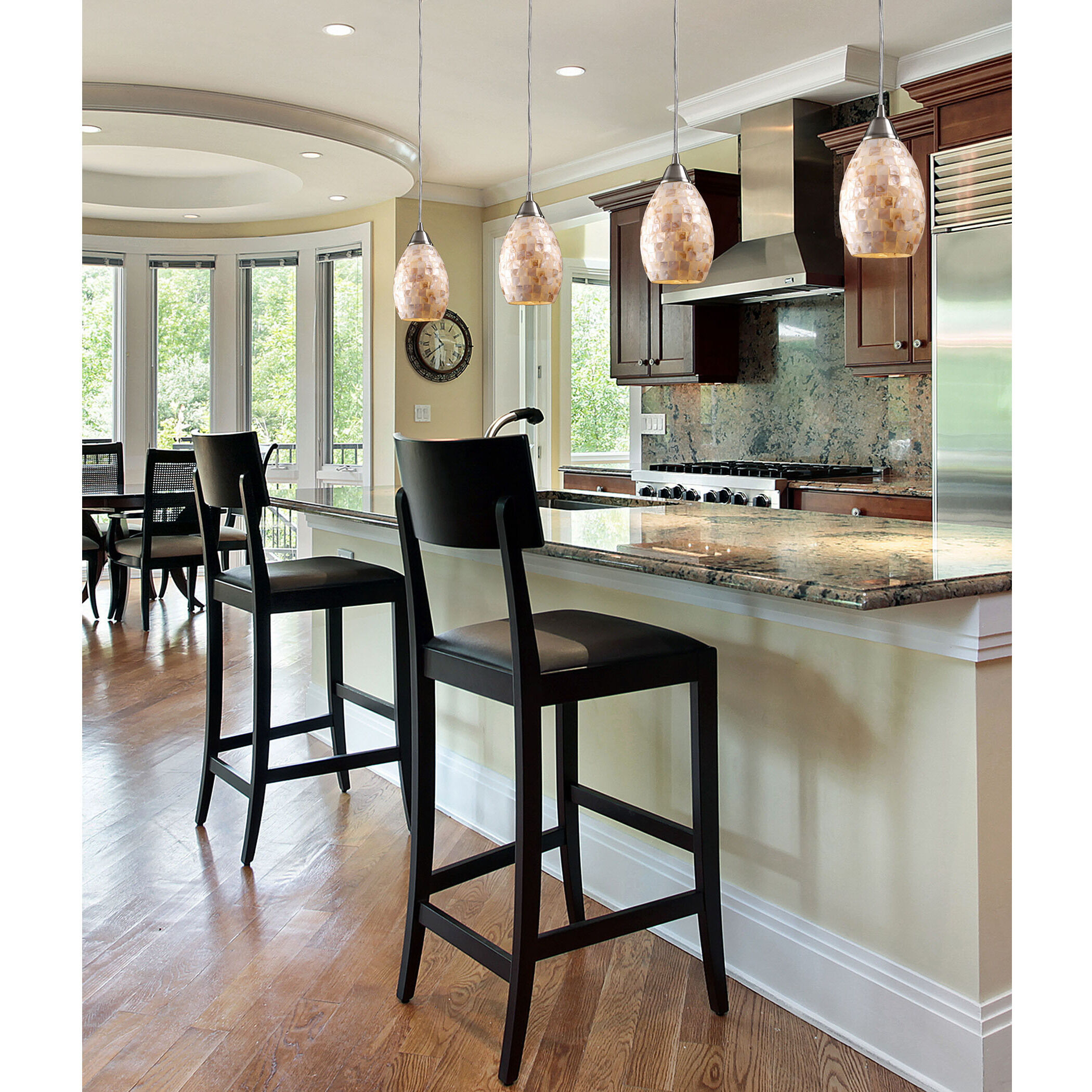 Capri 1 Light 5 inch Satin Nickel Pendant Ceiling Light