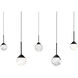 Beyond Quest LED 5.5 inch Black Multi-Light Pendant Ceiling Light, Linear Canopy