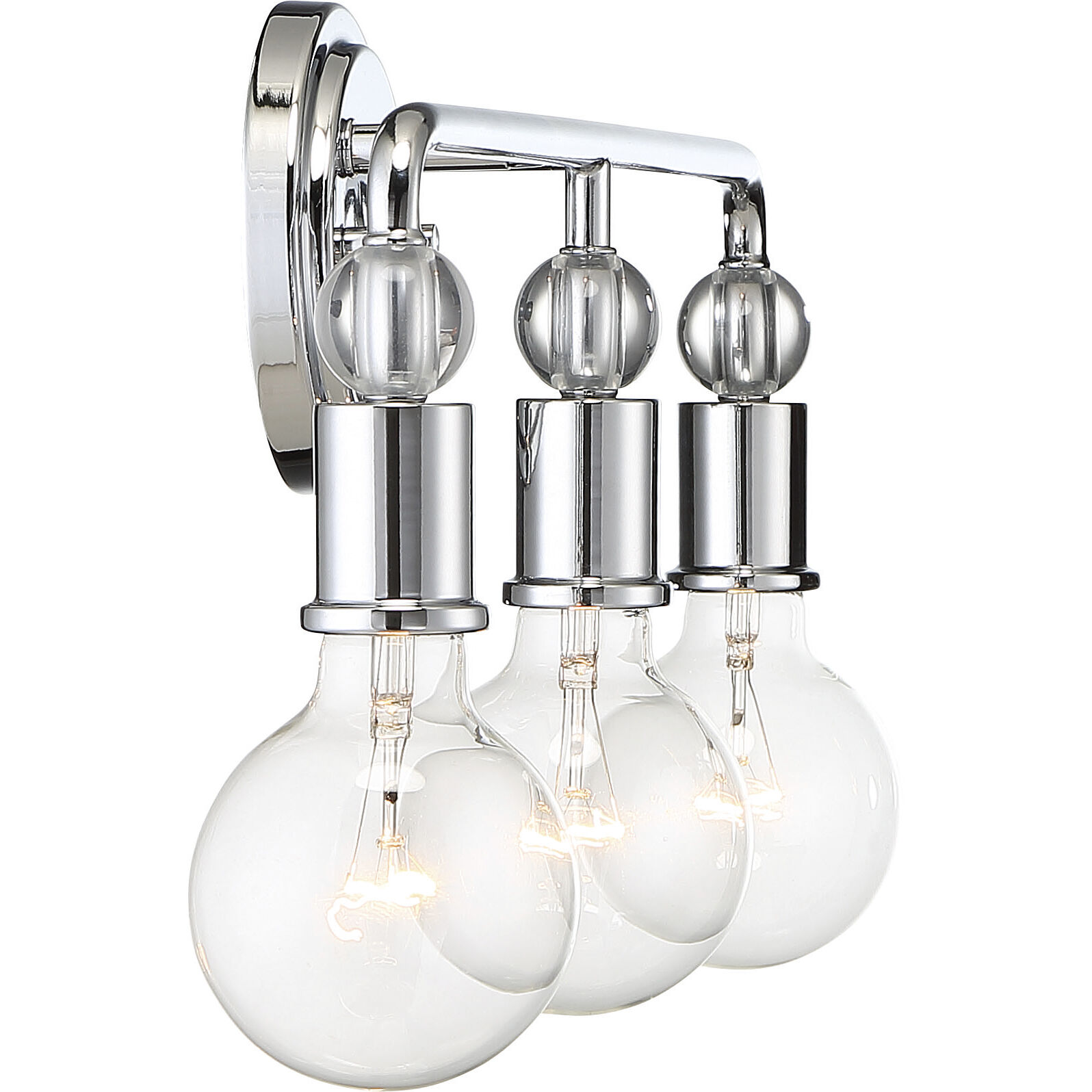 Bounce 3 Light 24 inch Polished Nickel Vanity Light Wall Light