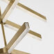 Kelly by Kelly Wearstler Linea LED 56 inch Hand Rubbed Antique Brass Three Tier Chandelier Ceiling Light