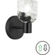 Vallora 1 Light 5.75 inch Matte Black Vanity Light Wall Light