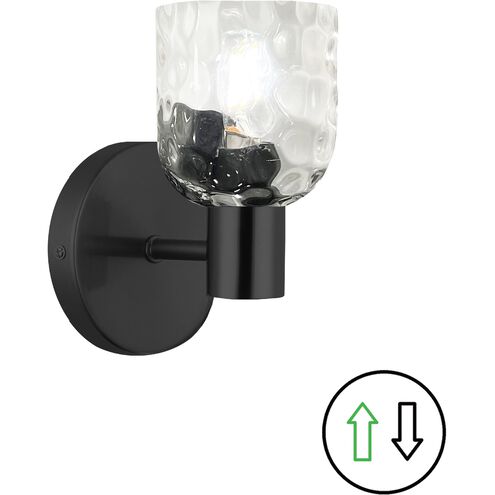 Vallora 1 Light 5.75 inch Matte Black Vanity Light Wall Light