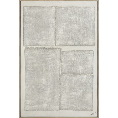 Picardy White/Beige/Grey Canvas Art