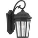 Verdae 1 Light 13 inch Textured Black Outdoor Wall Lantern, Small, Design Series