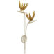 Paradiso 2 Light 16.5 inch Contemporary Silver Leaf Wall Sconce Wall Light, Right