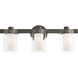 Manhattan 3 Light 22.5 inch Polished Black Chrome Vanity Sconce Wall Light