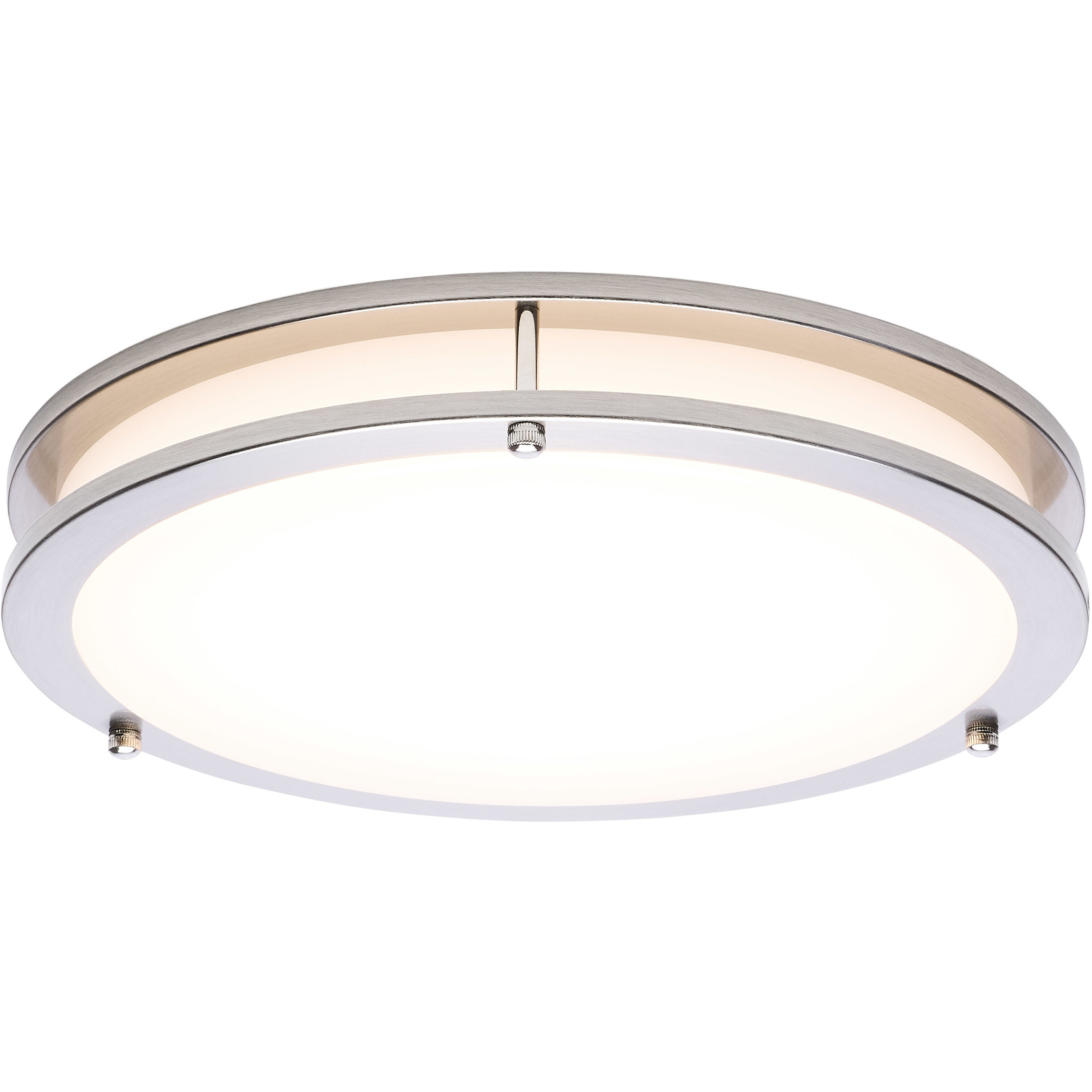 Glamour LED 12.99 inch Brushed Nickel Flush Mount Ceiling Light