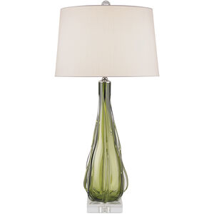 Zephyr 34 inch 150 watt Green/Clear Table Lamp Portable Light