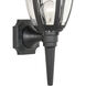 Capi 1 Light 18 inch Black Outdoor Wall Sconce
