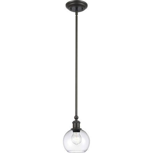 Ballston Concord LED 6 inch Matte Black Mini Pendant Ceiling Light in Clear Glass