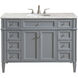 Park Avenue 48 X 35 inch Grey with Carrara White Marble Vanity Set in Gray