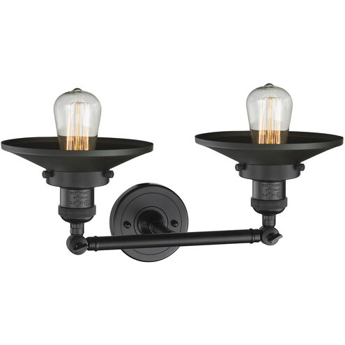 Franklin Restoration Railroad LED 18 inch Matte Black Bath Vanity Light Wall Light, Franklin Restoration
