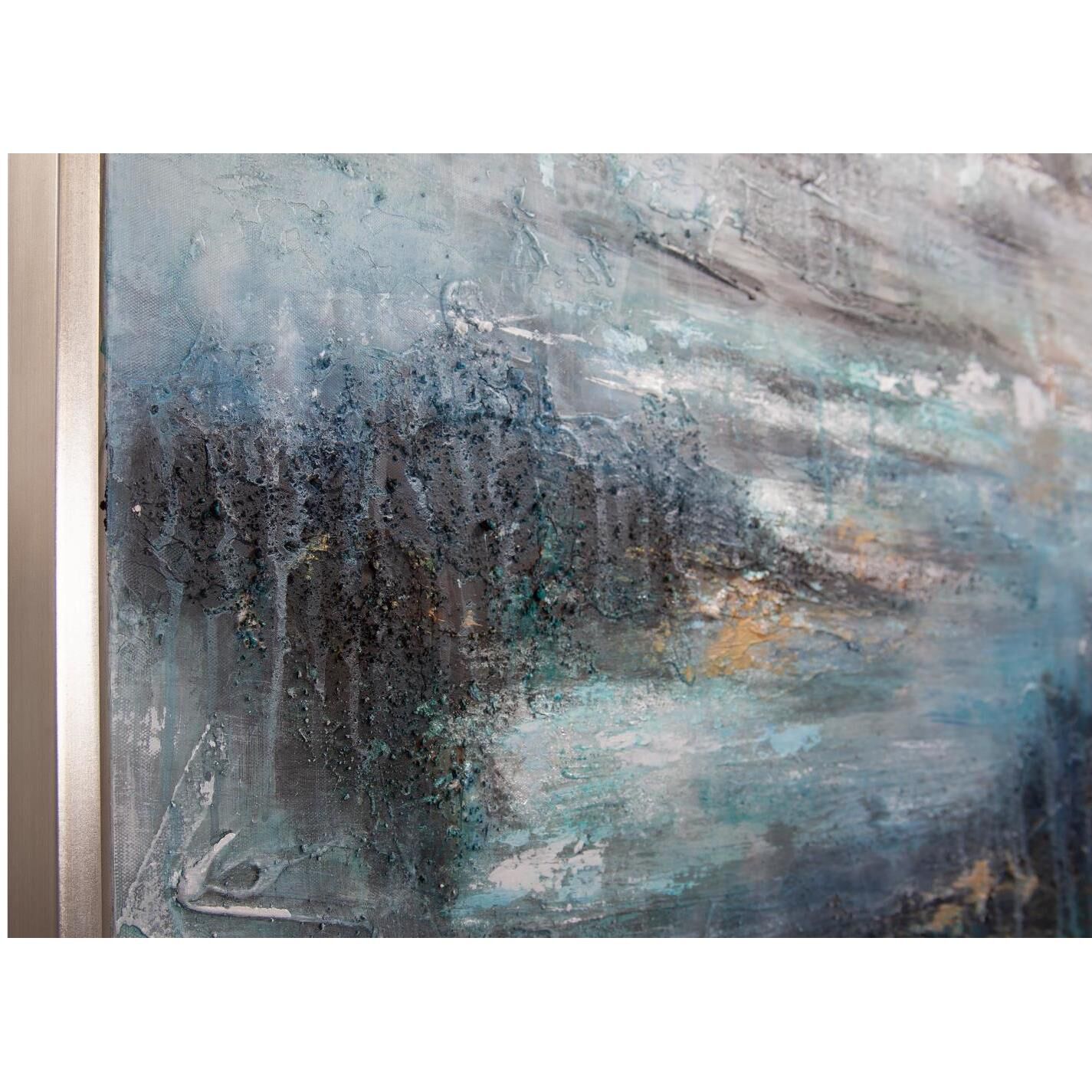 Mist Of The Valley 61.75 X 41.75 inch Hand Painted Canvas