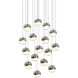 Grapes LED 23.75 inch Satin Nickel Cluster Pendant Ceiling Light in Large