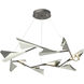 Plume LED 49.1 inch Natural Iron and Sterling Pendant Ceiling Light in Natural Iron/Sterling