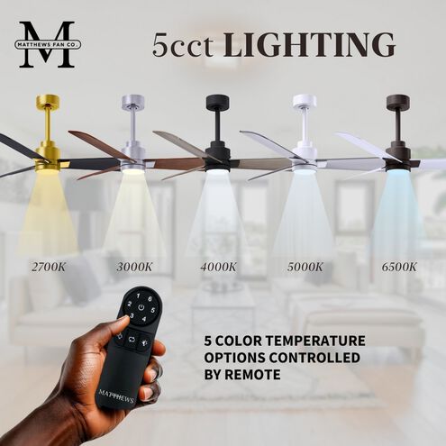Atlas Alessandra-LK 72 inch Textured Bronze with Walnut Tone Blades Indoor/Outdoor Ceiling Fan