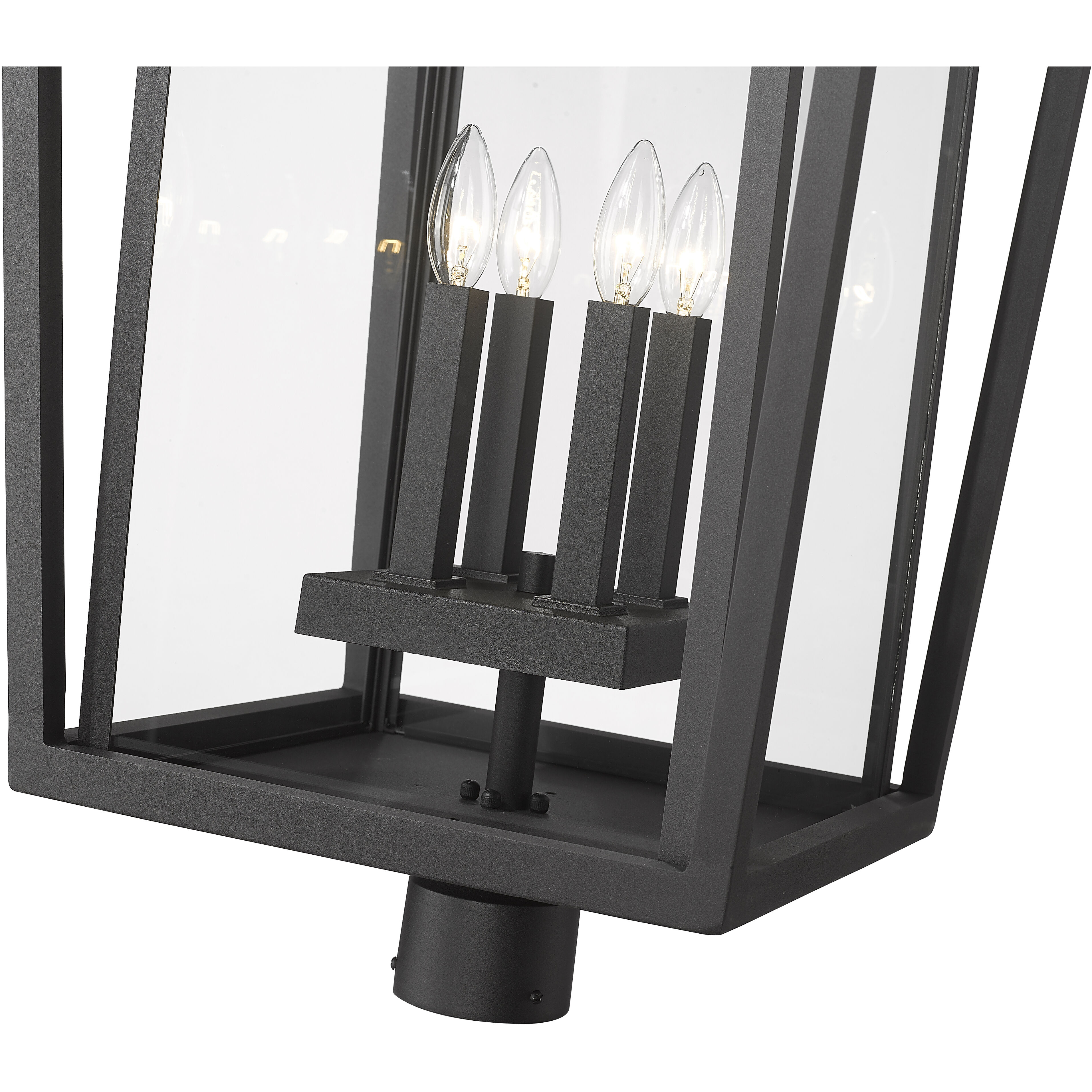 Seoul 4 Light 30.75 inch Black Outdoor Post Mount Fixture
