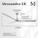 Atlas Alessandra - LK 72 inch Brushed Nickel with Barn Wood Tone Blades Ceiling Fan