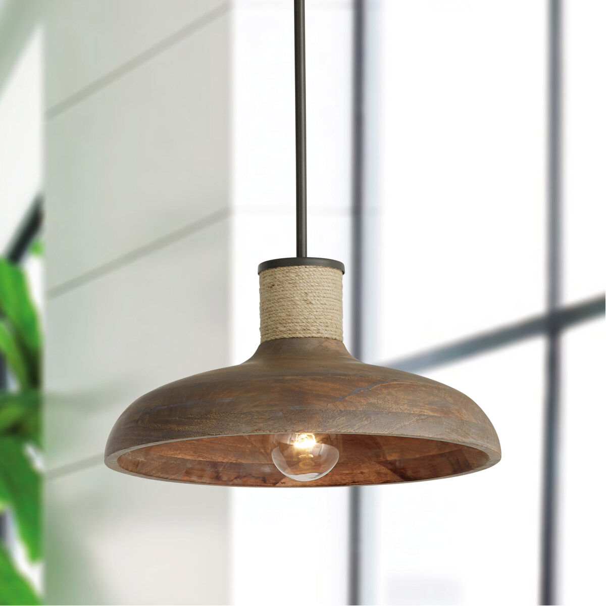 Jacob 1 Light 17 inch Grey Wash and Iron Silk Pendant Ceiling Light