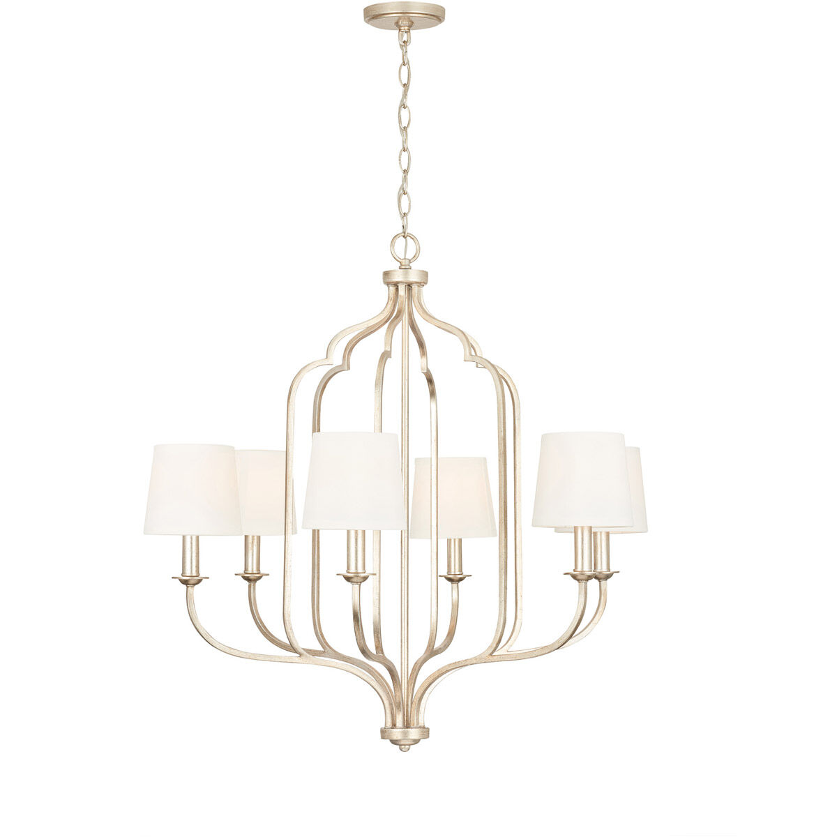 Ophelia 6 Light 31 inch Winter Gold Chandelier Ceiling Light
