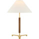 Ray Booth Amaya 20 inch 6.50 watt Antique-Burnished Brass and Walnut Table Lamp Portable Light