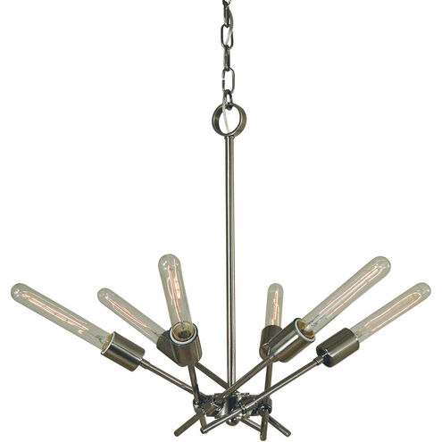 Quasar 6 Light 24 inch Polished Nickel Dining Chandelier Ceiling Light