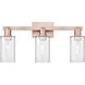 Arcadia Clymer 3 Light 22.88 inch Antique Copper Bath Vanity Light Wall Light in Clear