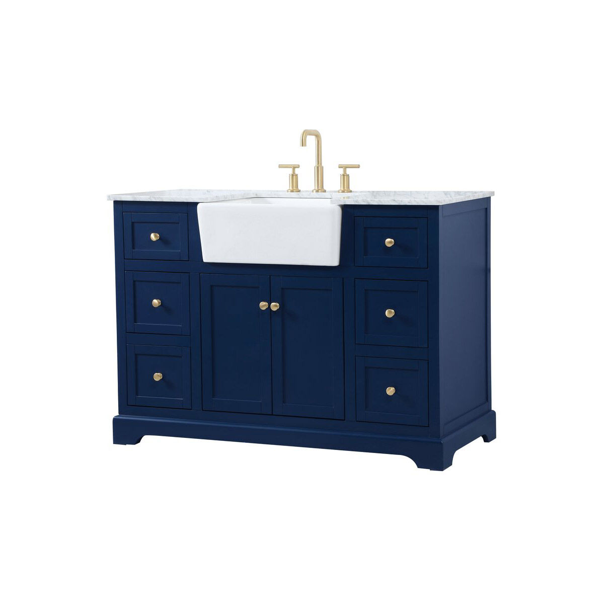 Franklin 48 X 22 X 35 inch Blue Bathroom Vanity Cabinet