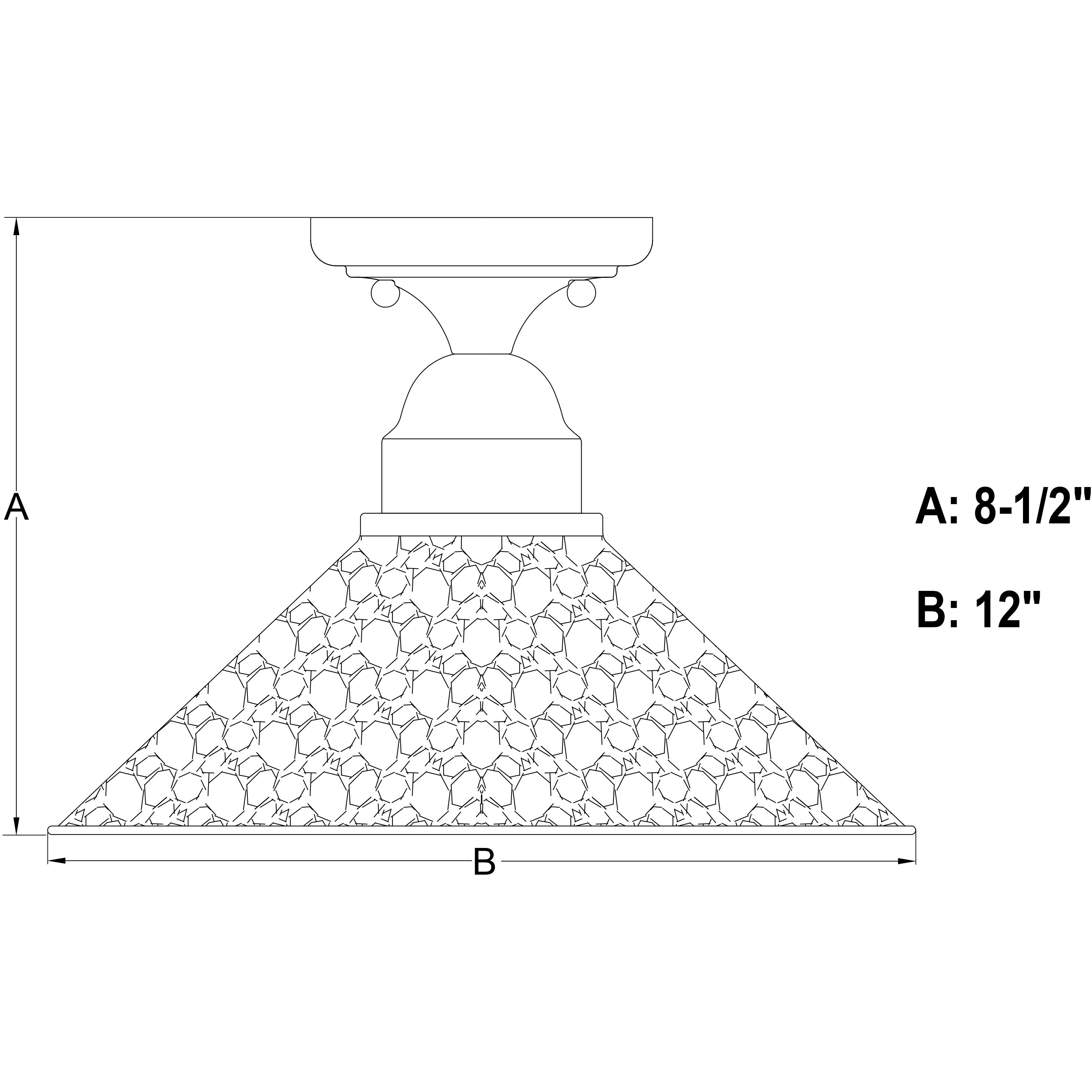 Outland LED 12 inch Aged Iron and Light Gold Outdoor Ceiling