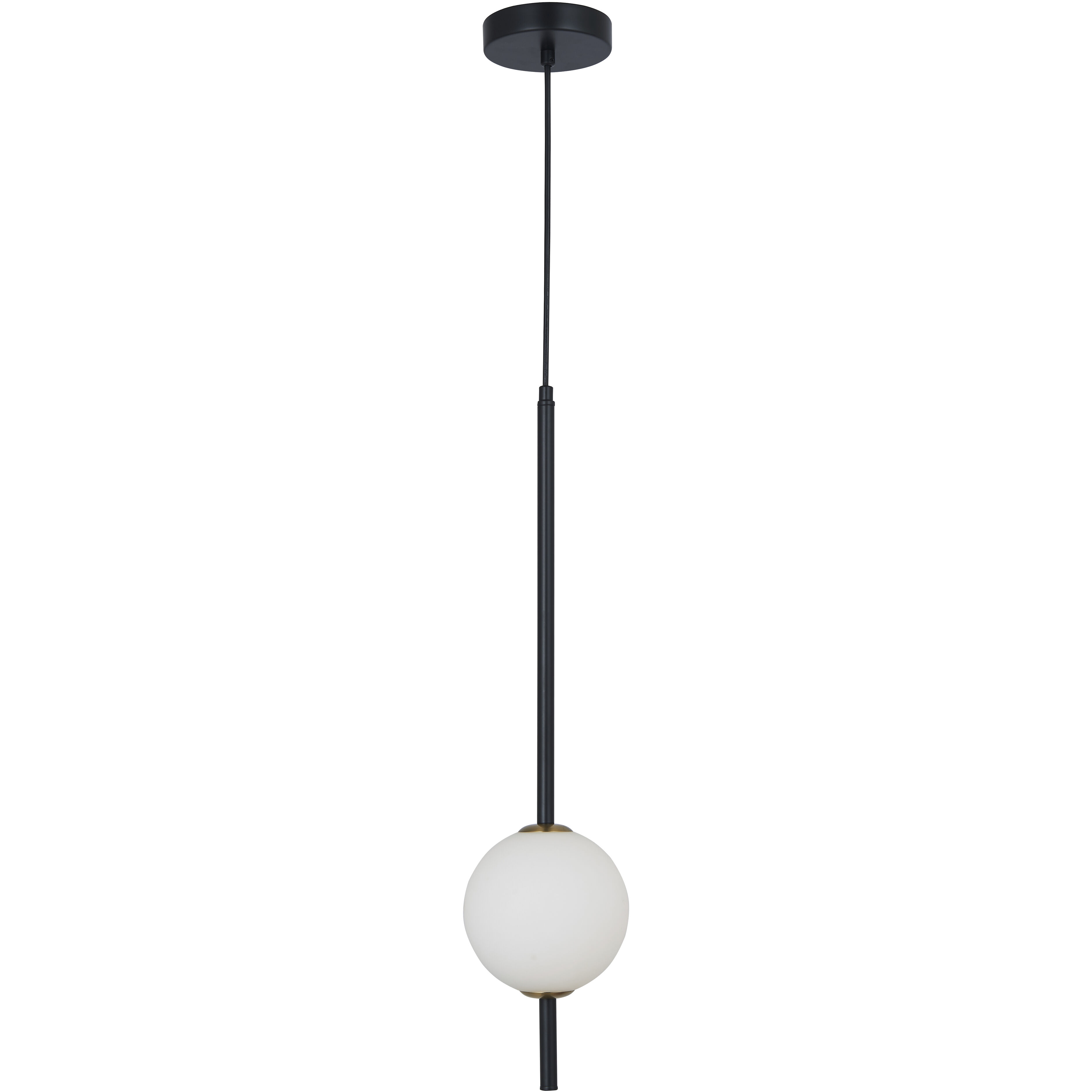 Bâton LED 6 inch Matte Black Pendant Ceiling Light