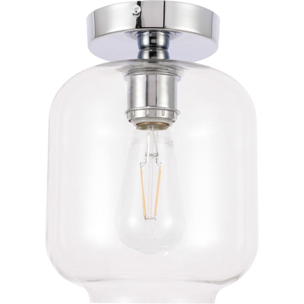 Collier 1 Light 7 inch Chrome Flush Mount Ceiling Light